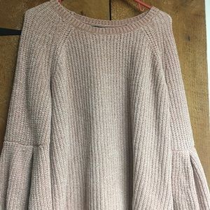 ANA rose bell sleeve sweater
